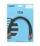 Кабель комутаційний KLOTZ AUDIOLEAD BLACK 0.6M 2 PCS (RCA - RCA, GOLD CONTACTS) (303689) - зображення 1