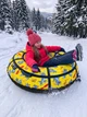 Надувні санки тюбінг ватрушка з камерою 1.2 метри міцні з пластиковими ручками та повідцем Том і Джері - изображение 2