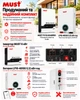 Комплект резервного питания MUST 6 кВт / 5,12 кВт*ч гибридный инвертор PV18-6048PRO + аккумулятор LiFePO4 LP16-48100 51,2 В 100 А*ч - изображение 5