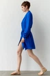 Сукня-жакет на запах із завʼязками кольору електрик Zara розмір XL - изображение 4