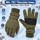 Перчатки зимние утепленные унисекс Mil-Tec Thinsulate 12530001 с усиленной ладонью и регулируемой манжетой Olive размер S - изображение 7