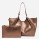 Zestaw (torebka shopper + kosmetyczka) damski skórzany Gianni Chiarini BS-9720-RNGDBL-T.U.-5571 Brązowy metaliczny (800070361194) - obraz 1