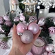 Набір ялинкових прикрас Springos CA1145 Рожевий 33 шт. (5907719461137) - зображення 17