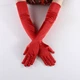 Довгі атласні рукавички honey fashion accessories s/m/l червоний (30к048) - зображення 2