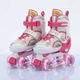 Роликовые коньки раздвижные ролики квады Banwei 176 размер 34-38 White-Pink - изображение 2