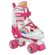 Роликовые коньки раздвижные ролики квады Banwei 176 размер 34-38 White-Pink - изображение 5