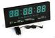 Настенные электронные часы VST-3615 LED 36×15 см с зеленой индикацией, календарем, термометром и будильником - изображение 6