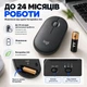 Бездротова Bluetooth миша Logitech Pebble Mouse 2 M350s 4000 DPI Multi-Device, графітова - изображение 7