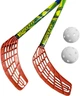 Zestaw do unihokeja Azetx Mamba Junior 2 kije HDPE proste bez owijki 62 cm + 2 piłki Optimus (2000000021461) - obraz 2