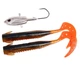 Силікон Fladen Big Single Tail 400 г головка + 2 тіла #Black/Gold/Orange (20-1240009) - зображення 2
