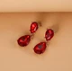 Женские сережки Подвески камни 4 см jewelry Красные - изображение 3