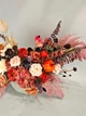 Интерьерная композиция из сухоцветов в белой керамической вазе с тыквами «Пряный соблазн» 75х55 см - изображение 10