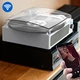 Виниловый проигрыватель со встроенными динамиками, Bluetooth, 3 скоростями, AUX, RCA и наушниками, ретро проигрыватель пластино белый - изображение 5