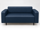 Диван офисный Tobi Sho Арне с подлокотниками 1380х700х740 мм, кожзам Midnight Blue/2227 - изображение 2