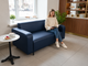 Диван офисный Tobi Sho Арне с подлокотниками 1880х700х740 мм, кожзам Midnight Blue/2227 - изображение 4