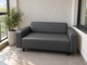 Диван офисный Tobi Sho Арне с подлокотниками 1580х700х740 мм, кожзам Dark Grey/2233 - изображение 3