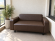 Диван офисный Tobi Sho Арне с подлокотниками 1580х700х740 мм, кожзам Bright Brown/2231 - изображение 3