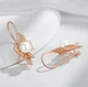 Жіночі сережки квітка з перлиною (золото 585п) французька петля Pearl Ornament GONCHAR & CO. ювелірний сплав - зображення 4