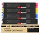 Тонер Caige для Sharp (DX-25CT) DX-2008UC/DX-2508NC 4 шт. с чипом CMYK - изображение 1