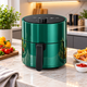 Аэрофритюрница Air Fryer-2294 4 л 1000 Вт с антипригарной чашей зеленая - изображение 3