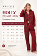 Женская пижама с брюками Aruelle Holly Pajama Long 100% хлопок, теплая фланелевая рубашка на пуговицах с кантом, длинные брюки L - изображение 6