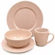 Комплект столового посуду Stoneware Orange, 16 предметів - зображення 1