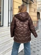 Куртка демисезонная с капюшоном женская ELFBERG ELF-5512 50-52 Шоколадная (2000000994864) - изображение 2