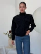 Куртка из искусственной кожи женская ELFBERG IN-8910 42 Черная (2000001014011) - изображение 4