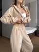 Спортивный костюм на флисе женский ELFBERG SB-033 42-44 Бежевый (2000001023150) - изображение 6