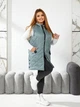 Теплый жилет длинный женский ELFBERG MAR-0513 52-54 Фисташковый (2000001067901) - изображение 3