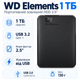 Внешний жесткий диск WD Elements 1 ТБ 2.5" USB 3.2 Gen 1 Black (WDBUZG0010BBK-WESN) - изображение 1