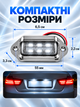 Светодиодная подсветка номера LED лампочка подсветки номерного знака авто фонарь универсальная 12v / 24 В габариты для грузовиков и прицепов в сером корпусе 1 шт. 65мм / 33мм - изображение 4