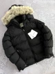 Зимова куртка Moncler з капюшоном натурального лисячого хутра, жіноча, чорна, розмір M - зображення 4