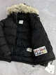 Зимова куртка Moncler з капюшоном натурального лисячого хутра, жіноча, чорна, розмір M - зображення 6