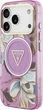 Etui na smartfon Apple iPhone 18 Pro Max/17 Pro Max Guess IML Glitter Flowers Triangle MagSafe Purple (GUHMP18XHFLPEDU) - obraz 3