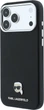 Etui na smartfon Apple iPhone 18 Pro/17 Pro Karl Lagerfeld Grained Karl Head Metal MagSafe Black (KLHMP18L6PSKHLK) - obraz 3