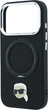 Etui na smartfon Apple iPhone 18 Pro/17 Pro Karl Lagerfeld with Ring Stand 360 Karl Head Pin MagSafe Black (KLHMP18LPSRSKLHK) - obraz 5
