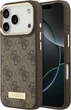 Etui na smartfon Apple iPhone 18 Pro/17 Pro Guess 4G Logo Plate MagSafe Brown (GUHMP18LU4GPRW) - obraz 1