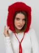 Шапка жіноча Vilss Песець Empty Kitty VLU-2509-4-E One Size Червона - зображення 1