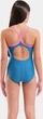 Купальник слитный для девушек Arena SWIMSUIT LIGHT DROP SOLID синий Дит 128 см - изображение 4