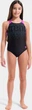 Купальник закритий для дівчат Arena PAINTERLY SWIMSUIT V BACK чорний Діт 128 см - зображення 2