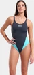 Купальник закритий для ок Arena TEAM SWIMSUIT SWIM TECH SOLID сірий, бірюзовий 36 - зображення 1