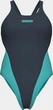 Купальник закритий для ок Arena TEAM SWIMSUIT SWIM TECH SOLID сірий, бірюзовий 36 - зображення 7