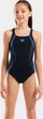 Купальник слитный для девушек Arena GRAPHIC SWIMSUIT SWIM PRO BACK черный, бирюзовый Дит 140 см - изображение 1
