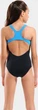 Купальник слитный для девушек Arena GRAPHIC SWIMSUIT SWIM PRO BACK черный, бирюзовый Дит 140 см - изображение 4