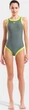 Купальник слитный для женщин Arena BOLD LINES SWIMSUIT серый 36 - изображение 2