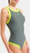 Купальник слитный для женщин Arena BOLD LINES SWIMSUIT серый 36 - изображение 3