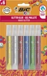 Zestaw kleju w sztyfcie BIC Metallic Glitter 6 szt (3086126720531) - obraz 1
