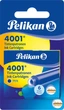 Чорнильні картриджі короткі Pelikan 4001 Royal Blue сині стирані 12 шт (4012700330796) - зображення 1