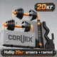 Гантелі розбірні 3в1 з функцією штанги Corvex Premium 20кг - зображення 1